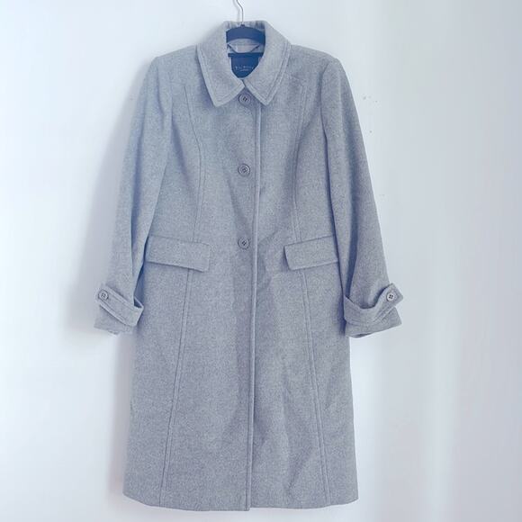 Talbots wool angora blend midi length overcoat jacket sz 12 - Picture 1 of 8